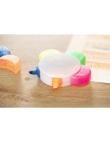 Marcador Fluorescente con Forma de Flor Multicolor | Goodie