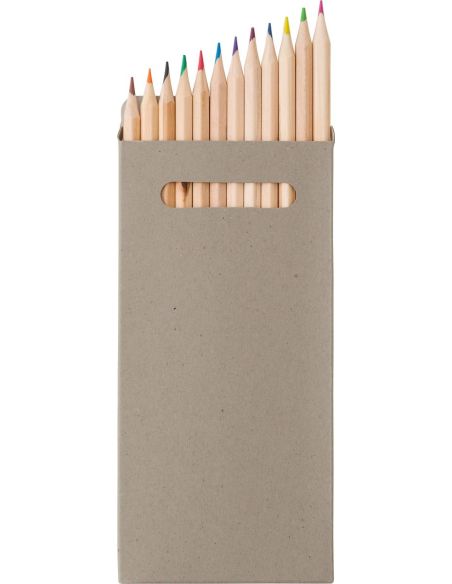 Set de 12 Lápices de Colores en Caja de Cartón | Goodie
