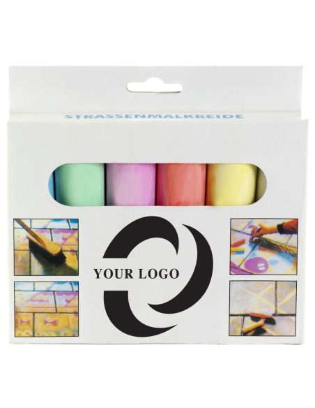 Caja con 6 tizas personalizada | Goodie