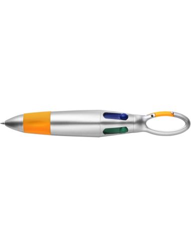 Bolígrafo con mosquetón 4 tintas personalizado | Goodie