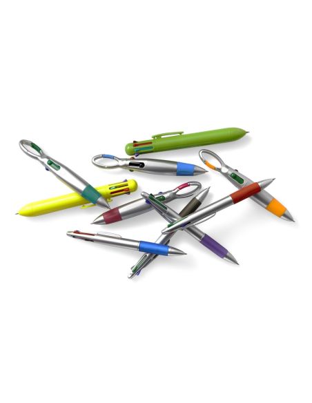 Bolígrafo con mosquetón 4 tintas personalizado | Goodie