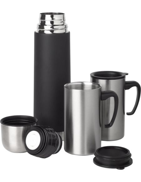 Set termo y 2 tazas acero inox personalizado | Goodie