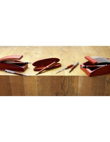 Set bolígrafo y roller madera de palisandro | Goodie