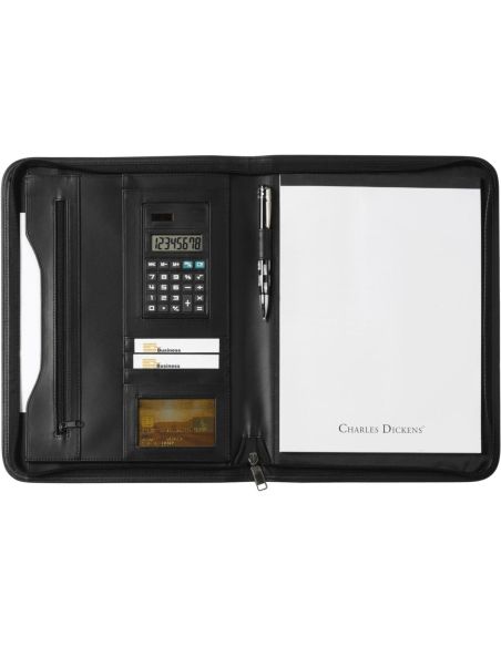 Portadocumentos Charles Dickens® con calculadora | Goodie