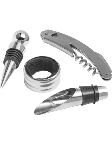 Set de Vino 4 Accesorios en Estuche Circular | Goodie