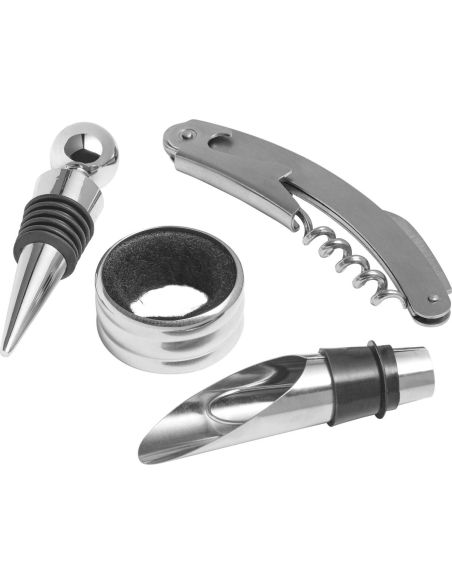 Set de Vino 4 Accesorios en Estuche Circular | Goodie