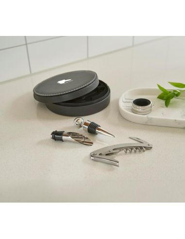Set de Vino 4 Accesorios en Estuche Circular | Goodie