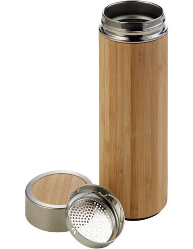 Termo de Bambú y Acero Inox 420 ml con Infusor | Goodie