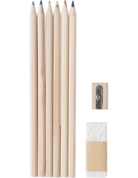 Estuche Enrollable de Lino con 6 Lápices | Goodie