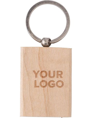 Llavero cuadrado de madera Personalizado 109293