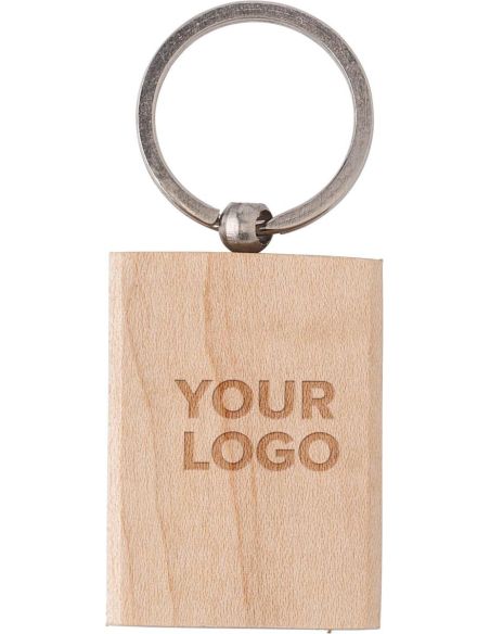 Llavero cuadrado de madera Personalizado 109293