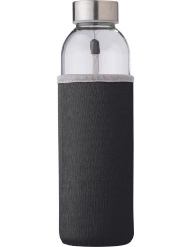 Botella de cristal con funda de neopreno...