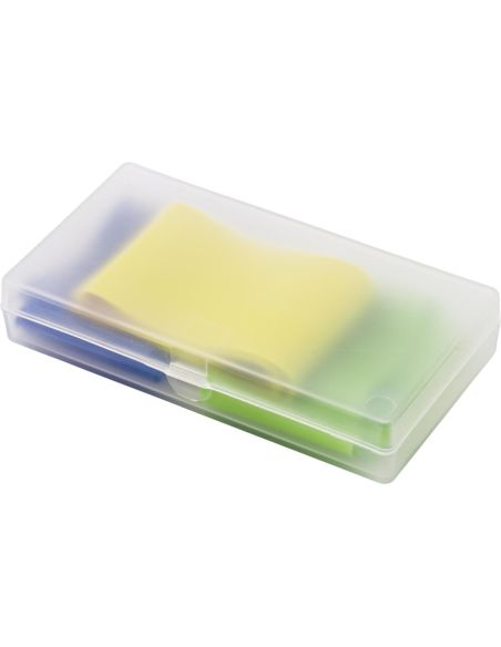 Set de 3 bandas elásticas de fitness personalizado, caja de plástico cerrada con las bandas dentro