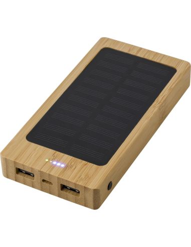 Power Bank solar de bambú Personalizado 10431953