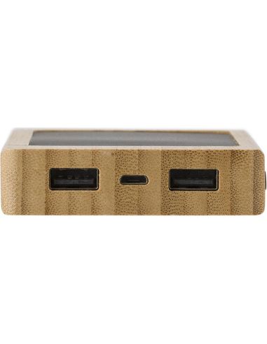 Power Bank solar de bambú Personalizado 10431953
