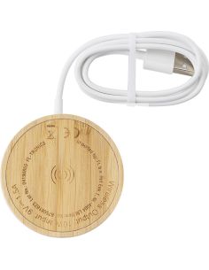 Cargador inalámbrico de bambú Personalizado 10675081
