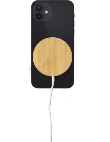 Cargador inalámbrico de bambú Personalizado 10675081