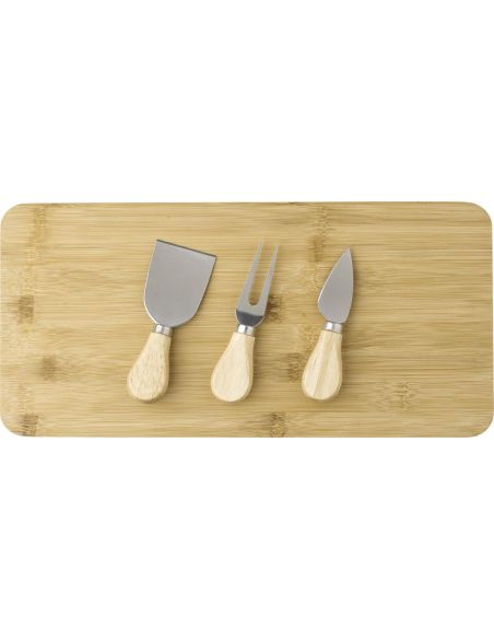 Tabla de Quesos de Bambú con Utensilios | Goodie