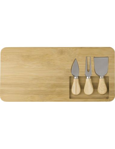Tabla de Quesos de Bambú con Utensilios | Goodie