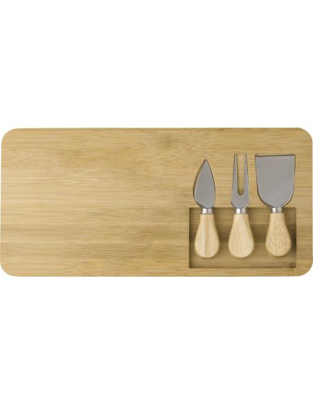 Tabla de Quesos de Bambú con Utensilios | Goodie