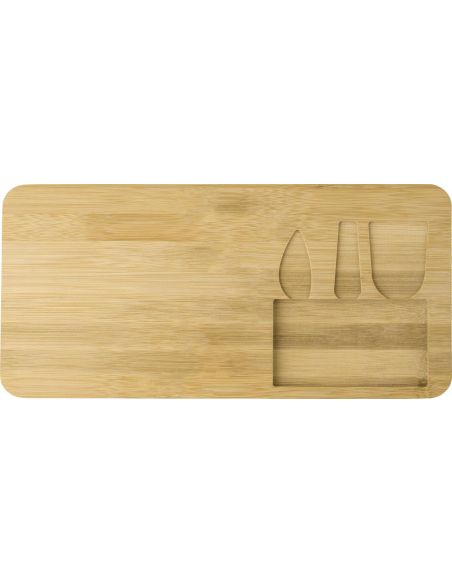 Tabla de Quesos de Bambú con Utensilios | Goodie