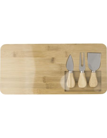 Tabla de Quesos de Bambú con Utensilios | Goodie