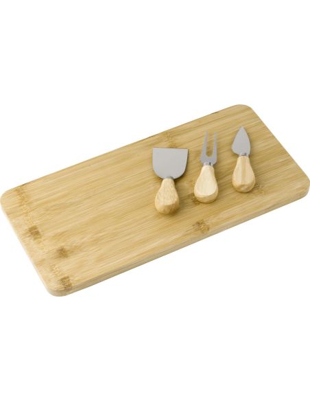 Tabla de Quesos de Bambú con Utensilios | Goodie