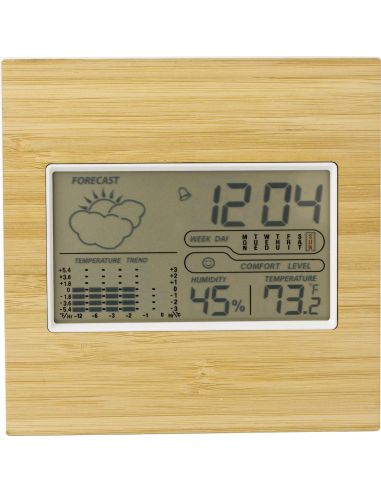 Estación meteorológica de bambú Personalizada...