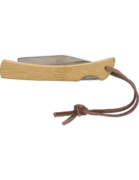 Navaja Plegable Acero y Bambú Personalizada | Goodie