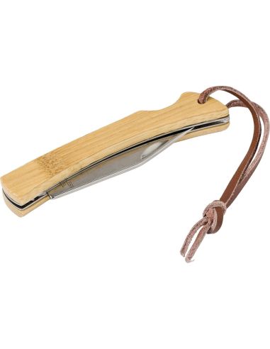 Navaja Plegable Acero y Bambú Personalizada | Goodie