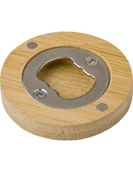 Abridor con Imán de Bambú Personalizado | Goodie