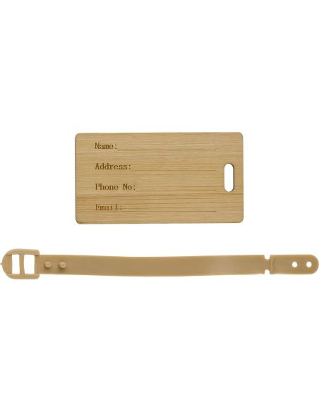 Identificador de Equipaje de Bambú Personalizado
