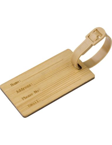Identificador de Equipaje de Bambú Personalizado