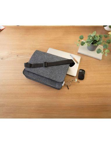 Bandolera fieltro rPET portátil 15" personalizada | Goodie