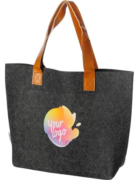 Bolsa fieltro rPET asas PU personalizada | Goodie