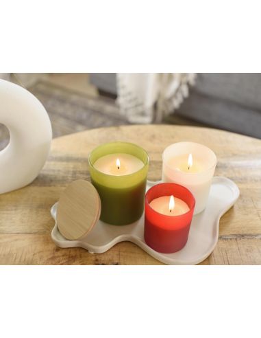Vela cristal cera vegetal 33h tapa bambú | Goodie