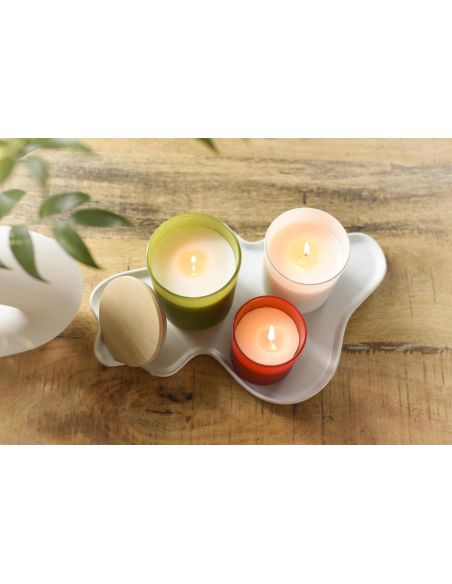 Vela cristal cera vegetal 33h tapa bambú | Goodie