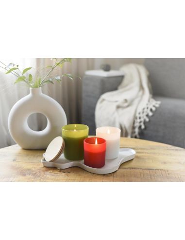 Vela cristal cera vegetal 33h tapa bambú | Goodie