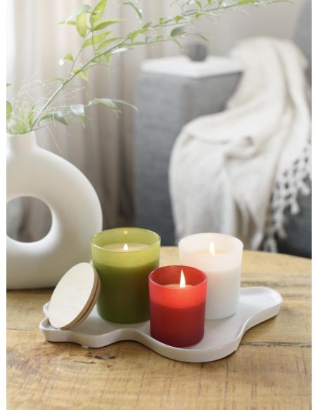 Vela cristal cera vegetal 33h tapa bambú | Goodie