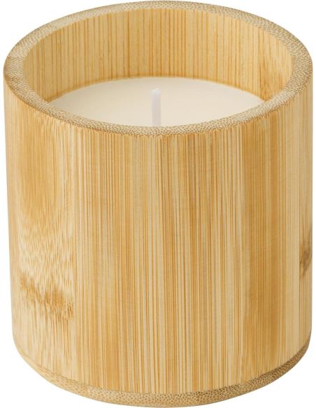 Vela de bambú cera vegetal 30h personalizada | Goodie