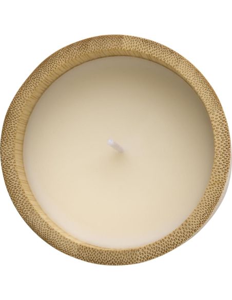 Vela de bambú cera vegetal 30h personalizada | Goodie