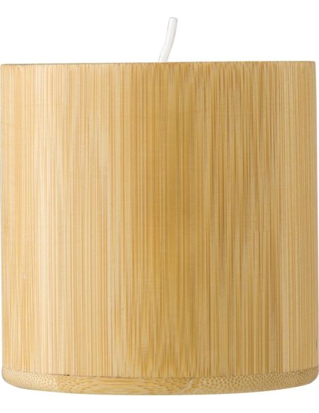 Vela de bambú cera vegetal 30h personalizada | Goodie