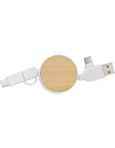 Set de cables de bambú USB-C lightning | Goodie