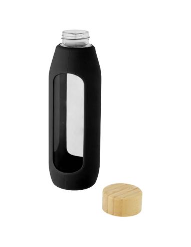 Botella de vidrio borosilicato con agarre de...