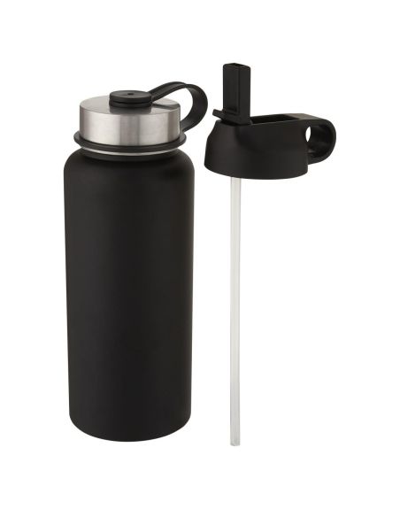 Bidón deportivo con aislamiento de cobre al vacío de 1 l con 2 tapas \ Personalizado 6100682