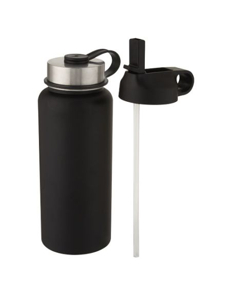 Bidón deportivo con aislamiento de cobre al vacío de 1 l con 2 tapas \ Personalizado 6100682