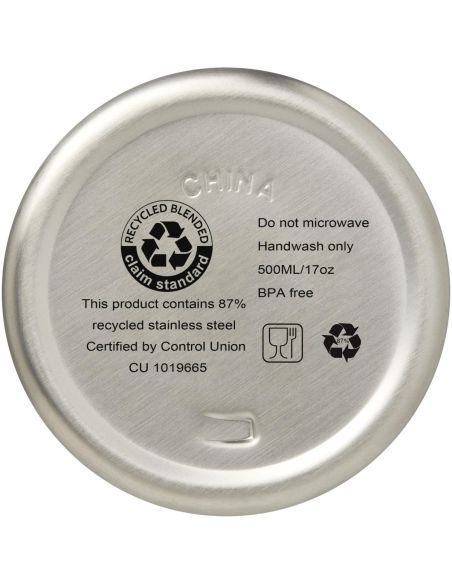 Bidón con aislamiento al vacío de 500 ml de cobre de acero inoxidable reciclado con certificación RCS \ Personalizado 6100736