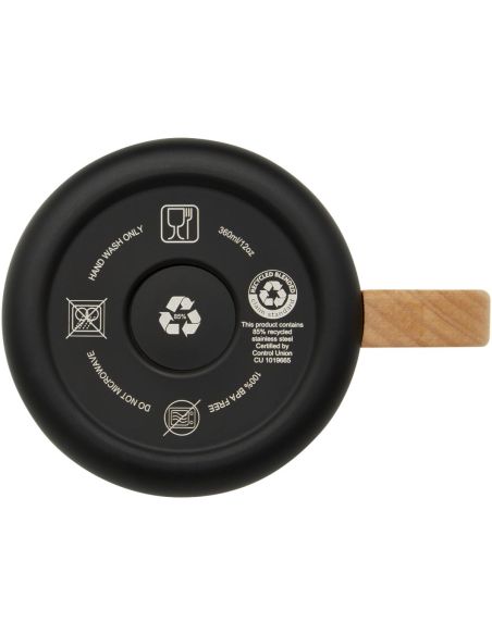 Taza de acero inoxidable reciclado con certificado RCS con aislamiento de cobre de 360 ml \ Personalizada 6100740