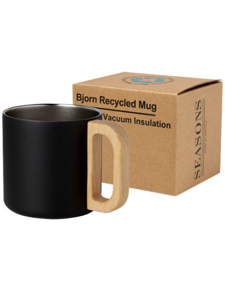 Taza de acero inoxidable reciclado con certificado RCS con aislamiento de cobre de 360 ml \ Personalizada 6100740