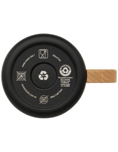 Taza de acero inoxidable reciclado con certificado RCS con aislamiento de cobre de 360 ml \ Personalizada 6100740